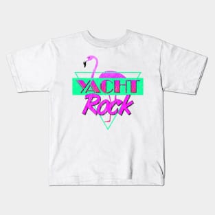 Yacht Rock Party Boat Drinking graphic 80s Faded Kids T-Shirt